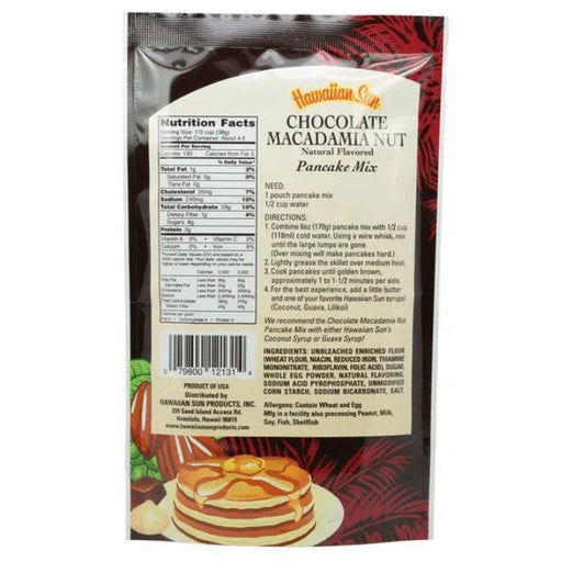 Hawaiian Sun Pancake Mix Chocolate Macadamia, 6oz - Food - Leilanis Attic