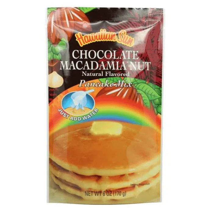 Hawaiian Sun Pancake Mix Chocolate Macadamia, 6oz - Food - Leilanis Attic