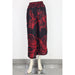 Hibiscus Sketch Haleiwa Wide Leg Pants - Black and Red - Pants - Leilanis Attic