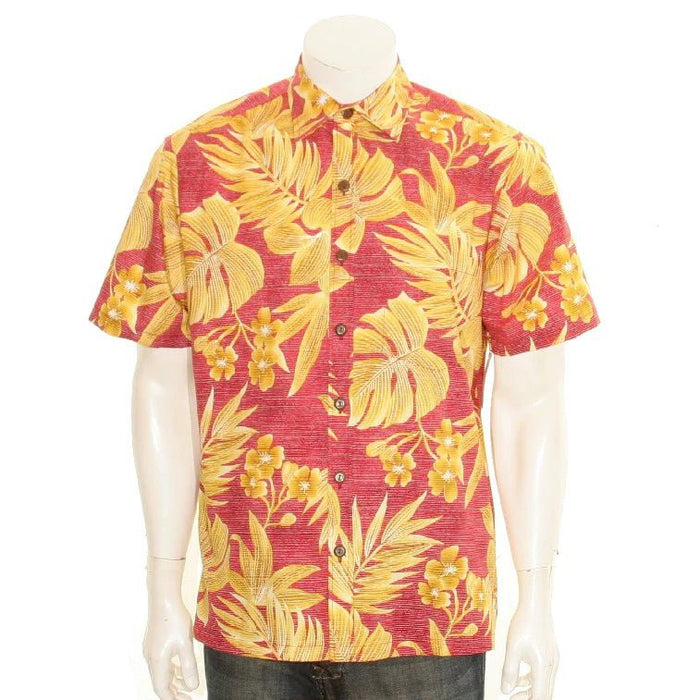 Hilo Hattie "Laulima" Aloha Shirt Red/Gold - Aloha Shirt - Mens - Leilanis Attic