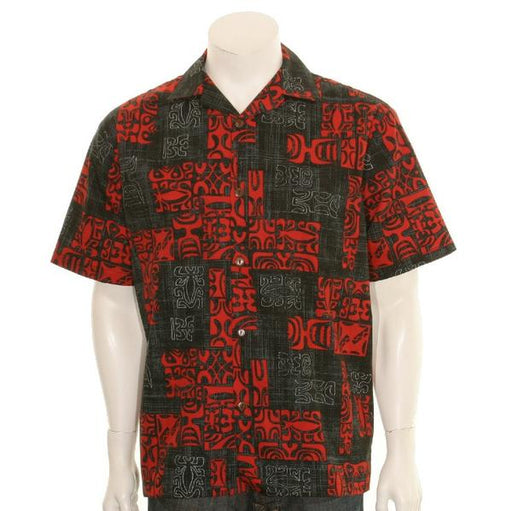 Hilo Hattie Mens “Petro” Aloha Shirt (Black/Red) - Aloha Shirt - Mens - Leilanis Attic