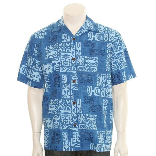 Hilo Hattie Mens “Petro” Aloha Shirt (Blue) - Aloha Shirt - Mens - Leilanis Attic