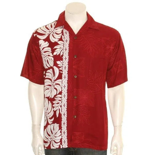 Hilo Hattie Mens “Prince Kuhio” Aloha Shirt (Burgundy/White) - Aloha Shirt - Mens - Leilanis Attic