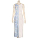 Hilo Hattie "Prince Kuhio" Long Dress, White/Blue - Aloha Dress - Leilanis Attic