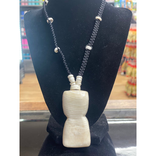 Hima Latte Stone with White Puka Shells Necklace - Jewelry - Leilanis Attic