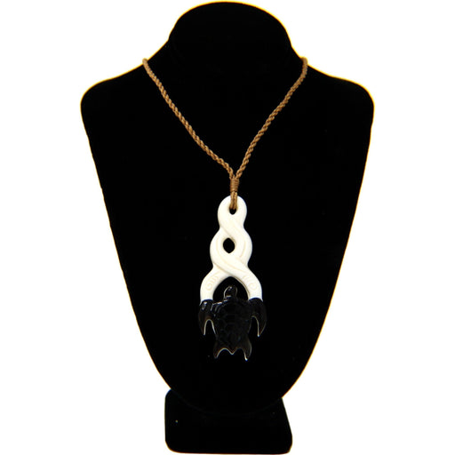 Infinity Honu Black Bone Necklace - Jewelry - Leilanis Attic