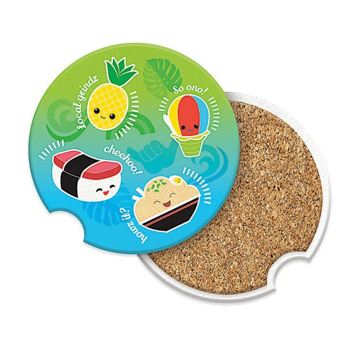 Island Car Coasters, 2 pack, Local Grinz - Car Accessories - Leilanis Attic