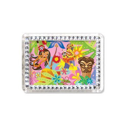 "Island Hula Honeys, Too" Rhinestone Acrylic Magnet - Magnet - Leilanis Attic