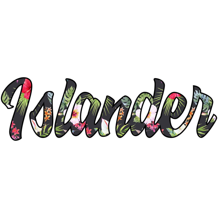 Islander Floral Black Sticker - Sticker - Leilanis Attic