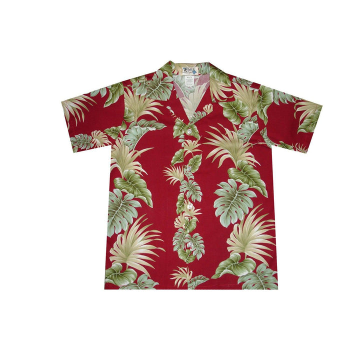 KY's Boys Hawaiian Shirt, Hawaii Leaf Panel - Aloha Shirt - Boys - Leilanis Attic