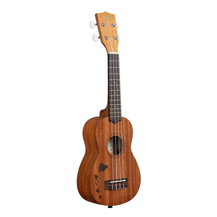 Kala Satin Mahogany Hawaiian Islands Laser Etched Soprano Ukulele - Ukulele - Leilanis Attic