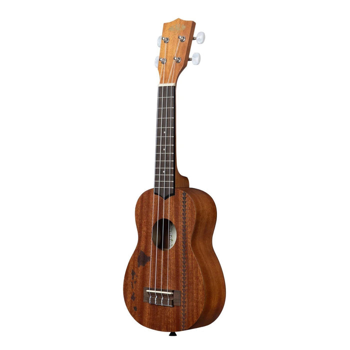 Kala Satin Mahogany Soprano with Hawaiian Islands & Tattoo - Ukulele - Leilanis Attic