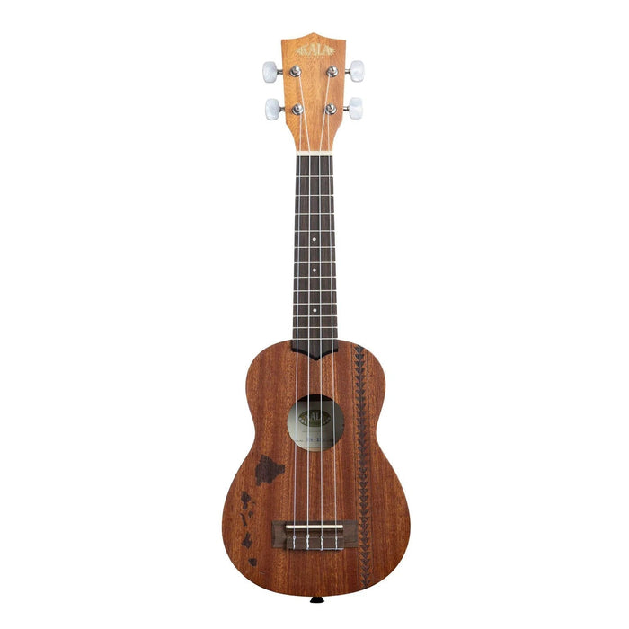 Kala Satin Mahogany Soprano with Hawaiian Islands & Tattoo - Ukulele - Leilanis Attic