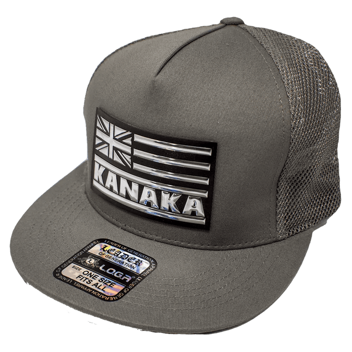 Kanaka Silver Metallic Snapback - Hat - Leilanis Attic