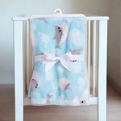 Keiki Kreations “Shark Bites!” Baby Blanket - Blanket - Leilanis Attic