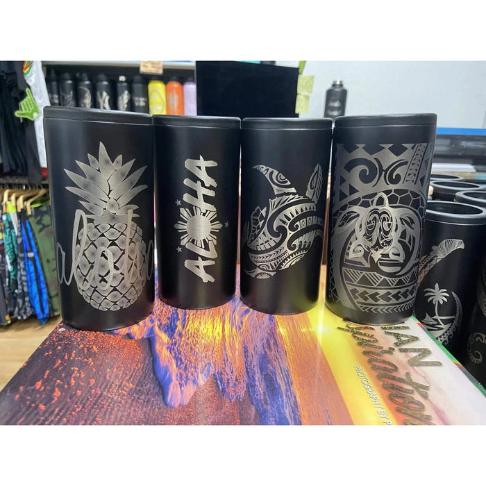 Laser Engraved Aloha Pineapple Flask - Flask - Leilanis Attic