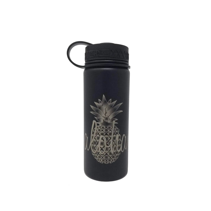 Laser Engraved Aloha Pineapple Flask - Flask - Leilanis Attic