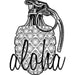 Laser Engraved Aloha Pineapple Grenade Flask - Flask - Leilanis Attic