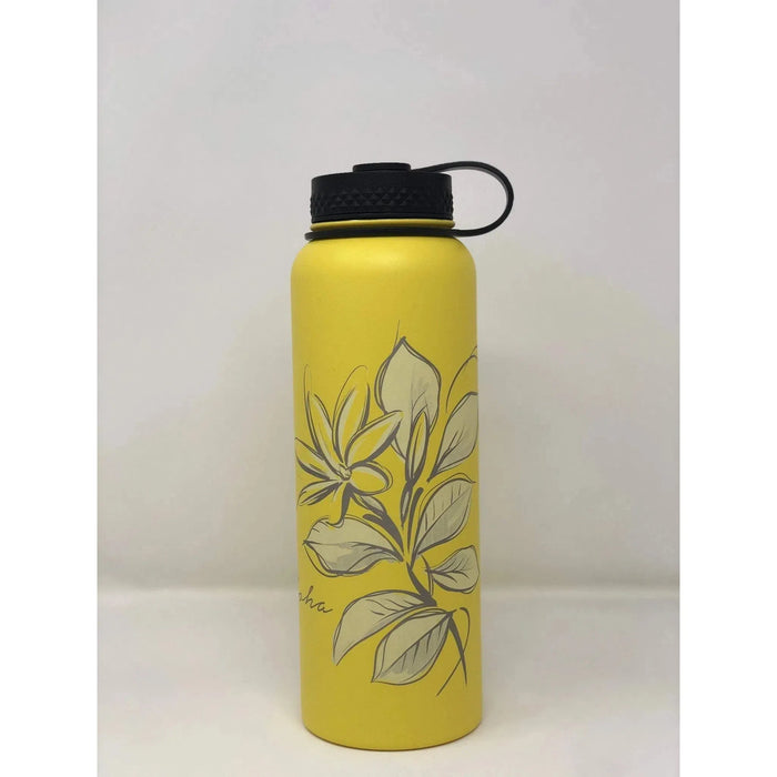 Laser Engraved Aloha Tiare Flask - Flask - Leilanis Attic