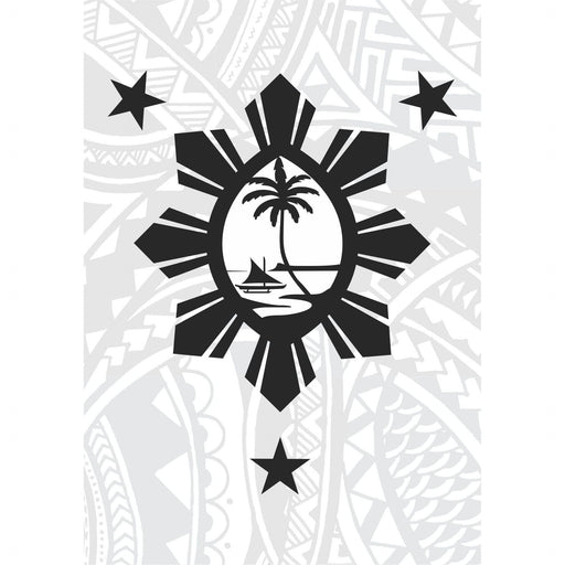 Laser Engraved Filipino Guam Sun Tribal Background Flask - Flask - Leilanis Attic