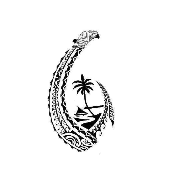 Laser Engraved Guam Hook Flask - Flask - Leilanis Attic