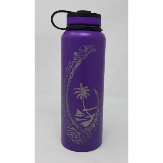 Laser Engraved Guam Hook Flask - Flask - Leilanis Attic