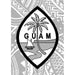 Laser Engraved Guam Seal Tribal Background Flask - Flask - Leilanis Attic