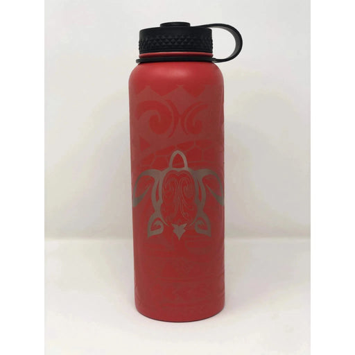 Laser Engraved Honu Tribal Flask - Flask - Leilanis Attic