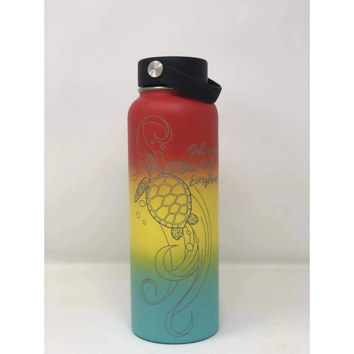 Laser Engraved Salt Water Heals Everything Flask - Flask - Leilanis Attic