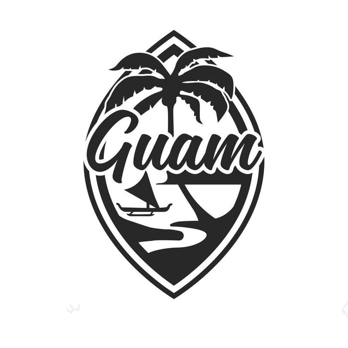 Laser Engraved Script Guam Flask - Flask - Leilanis Attic