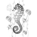 Laser Engraved Seahorse Flask - Flask - Leilanis Attic