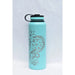 Laser Engraved Tahitian Tiare Flask - Flask - Leilanis Attic