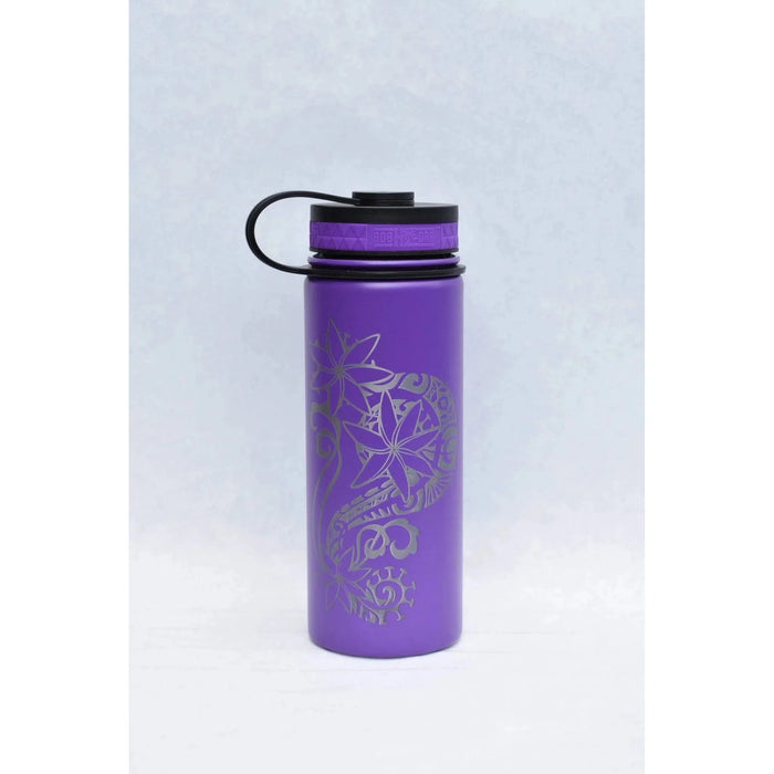 Laser Engraved Tahitian Tiare Flask - Flask - Leilanis Attic