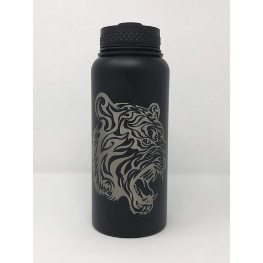 Laser Engraved Tiger Flask - Flask - Leilanis Attic