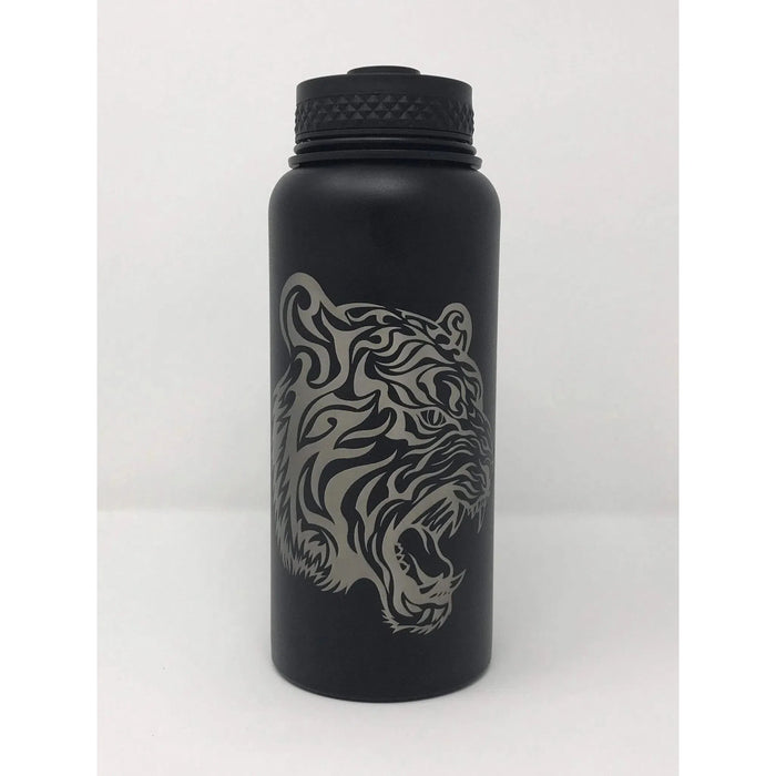 Laser Engraved Tiger Flask - Flask - Leilanis Attic