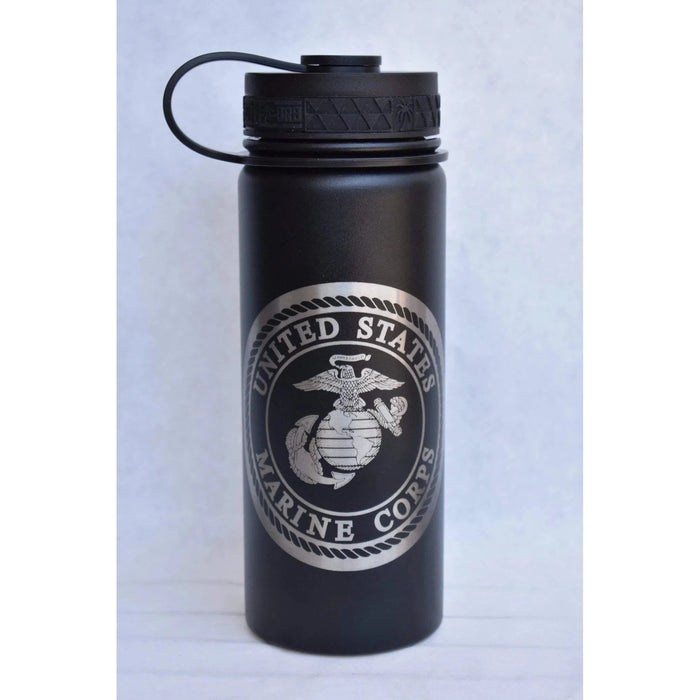 Laser Engraved US Marine Corps Flask - Flask - Leilanis Attic