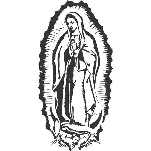 Laser Engraved Virgin Mary Flask - Flask - Leilanis Attic