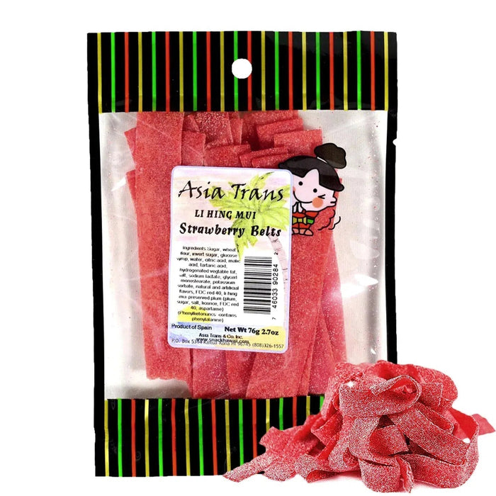 Li Hing Mui Strawberry Belts - Food - Leilanis Attic