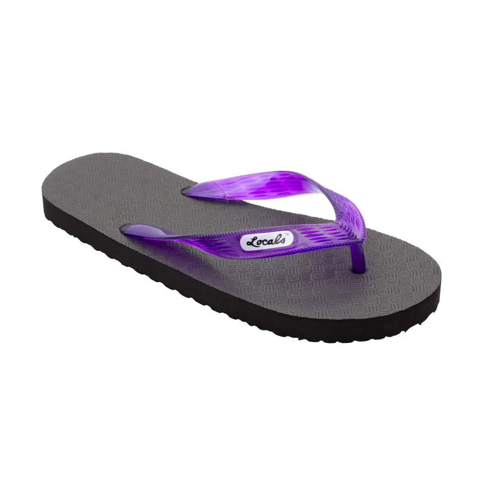 Locals - Original Women's Translucent Purple Strap Slippah - Slippers - Leilanis Attic