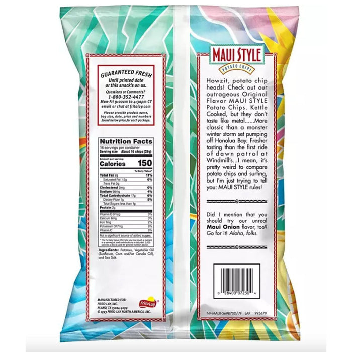 Maui Style Original Potato Chips 16 oz. - Potato Chip - Leilanis Attic