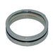 Men's 6mm Surgical Steel Ring, Single Concave Rubber Inlay - Ring - Leilanis Attic