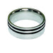 Men's 8mm Surgical Steel Ring, Double Edge Rubber Inlay - Ring - Leilanis Attic