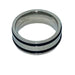 Men's 8mm Surgical Steel Ring, Thick Edges Rubber Inlay - Ring - Leilanis Attic