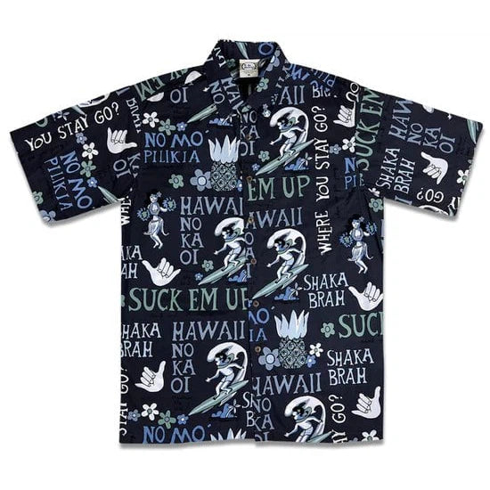 Men's Classic Cotton Shirt - Pidgin English - Aloha Shirt - Mens - Leilanis Attic