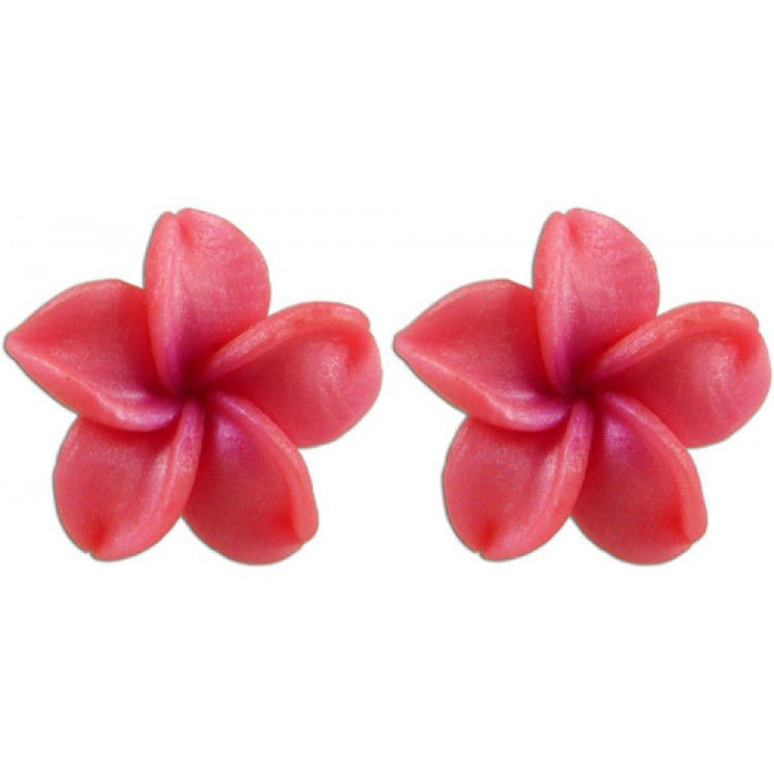 Mini Plumeria Fimo Stud Earrings - Jewelry - Leilanis Attic