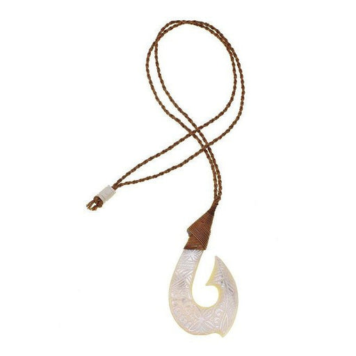 Mother of Pearl Fish Hook Pendant Necklace - Jewelry - Leilanis Attic