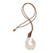 Mother of Pearl Fish Hook Pendant Necklace - Jewelry - Leilanis Attic