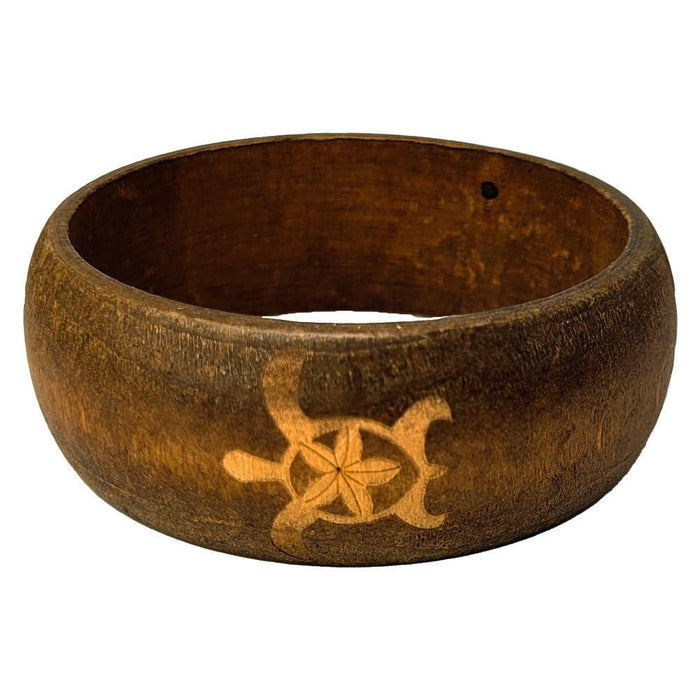 Natural Wood Honu Bangle - Bangle - Leilanis Attic