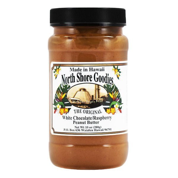 North Shore Goodies White Chocolate Raspberry Peanut Butter, 8oz - Food - Leilanis Attic