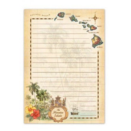 Notepad 50 Sheet - The Hawaiian Islands, Tan - Notebook - Leilanis Attic